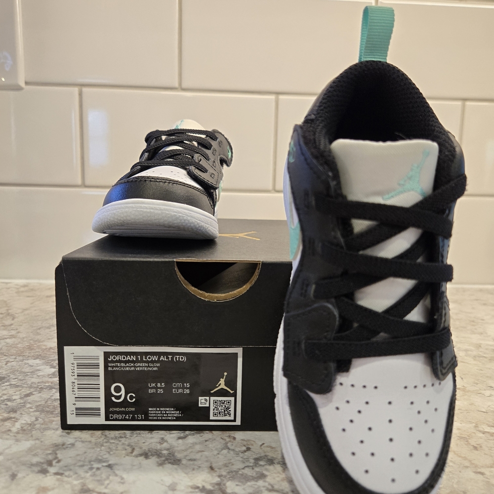 Jordan Kids' Black and White Sneakers
